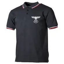 Herren Poloshirt "Schwarz Weiß Rot" - Gott mit uns Vorderseite