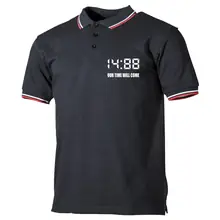 Herren Poloshirt "Schwarz Weiß Rot" - 1488 Our time will come Vorderseite