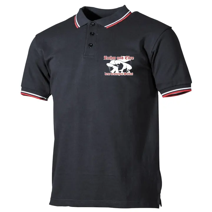 Herren Poloshirt "Schwarz Weiß Rot" - Ruhm und Ehre dem deutschen Soldat