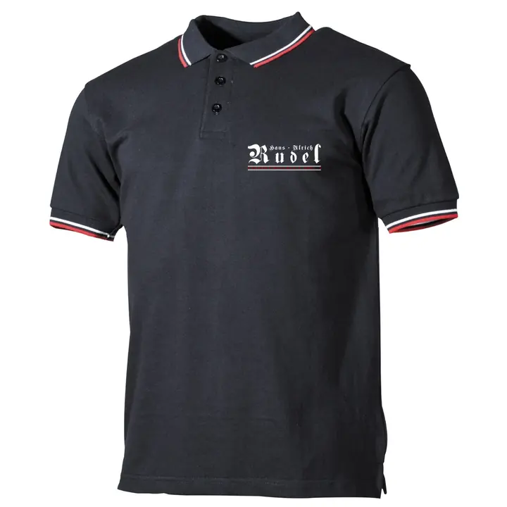 Herren Poloshirt "Schwarz Weiß Rot" - Hans Ulrich Rudel, Frontsoldat