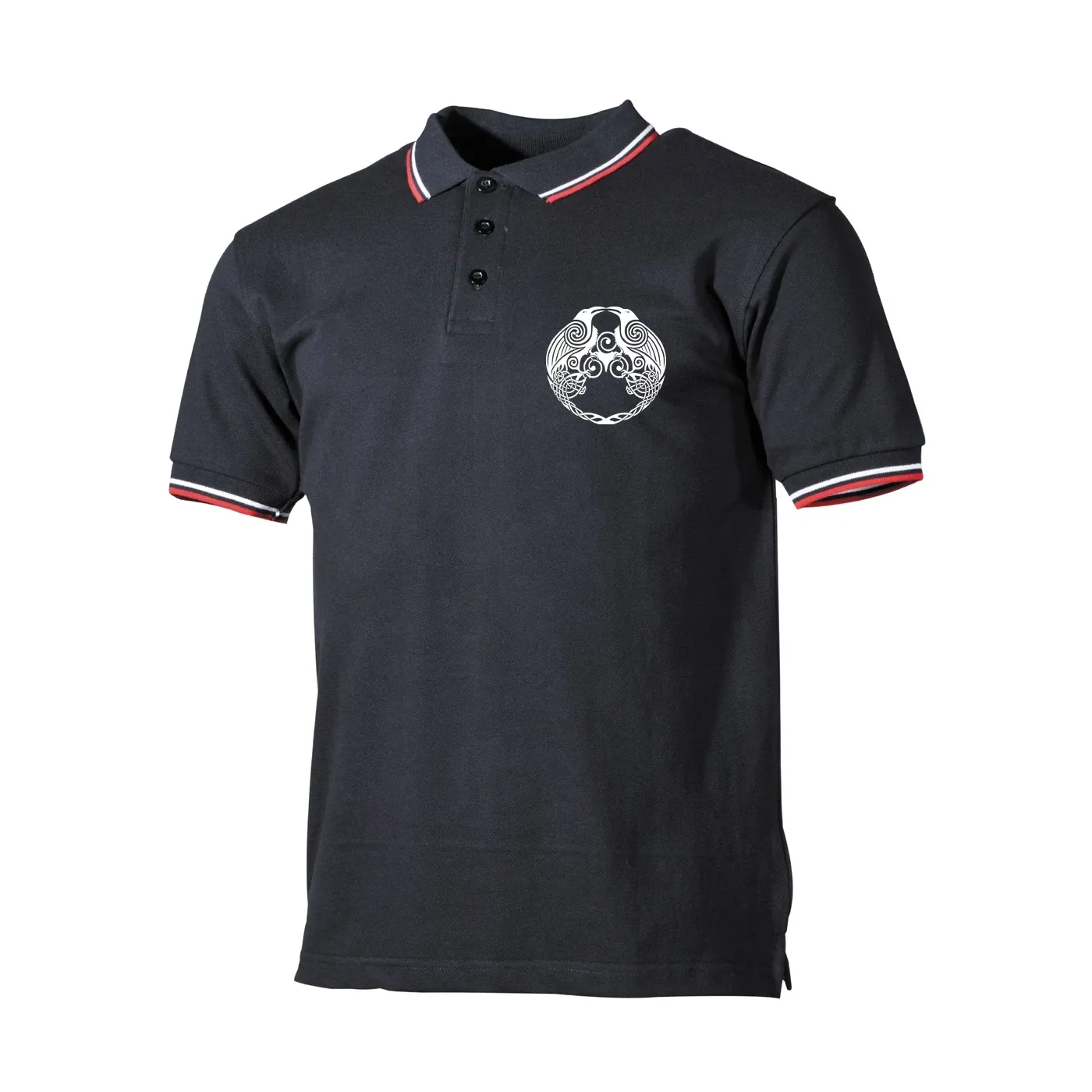 Herren Poloshirt "Schwarz Weiß Rot" - Raben