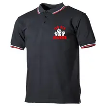 Herren Poloshirt "Schwarz Weiß Rot" - Ich geh Spazieren - gewählte Variante