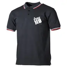 Herren Poloshirt "Schwarz Weiß Rot" - Pure H8 Vorderseite