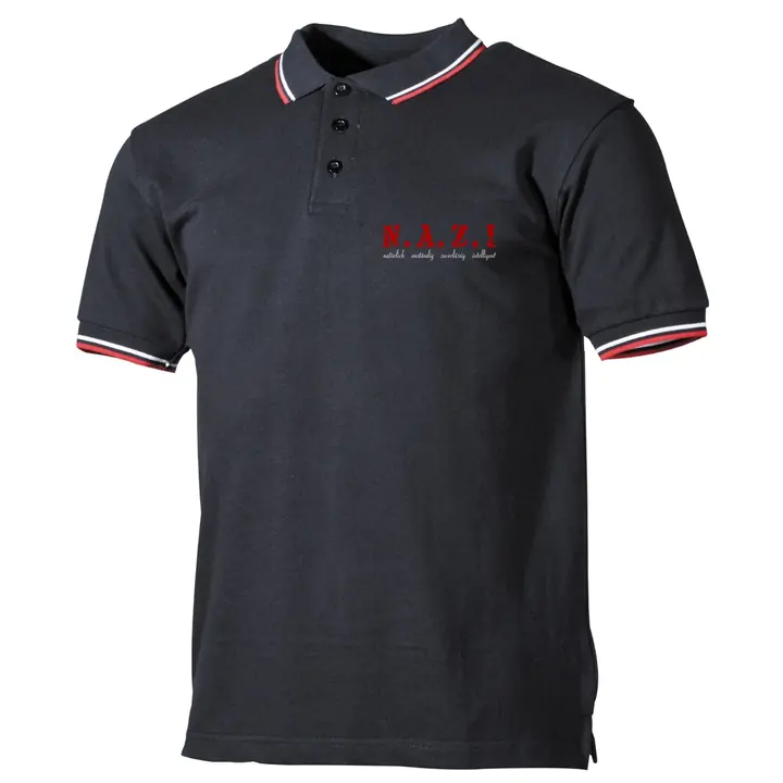 Herren Poloshirt "Schwarz Weiß Rot" - Nazi, natürlich anständig