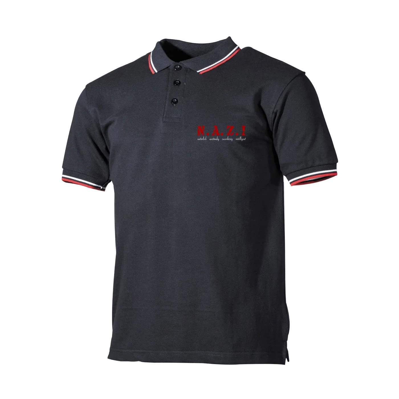 Herren Poloshirt "Schwarz Weiß Rot" - Nazi, natürlich anständig
