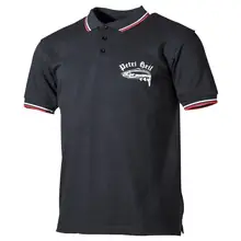 Herren Poloshirt "Schwarz Weiß Rot" - Petri Heil - gewählte Variante