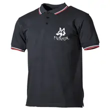 Herren Poloshirt "Schwarz Weiß Rot" - Fenrir Vorderseite
