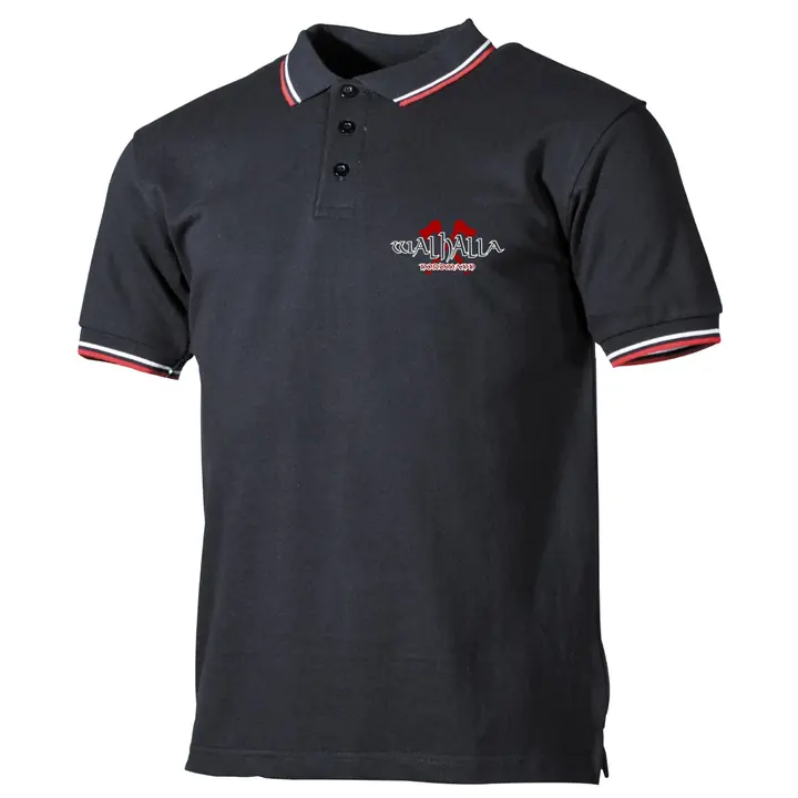 Herren Poloshirt "Schwarz Weiß Rot" - Walhalla, Nordmann