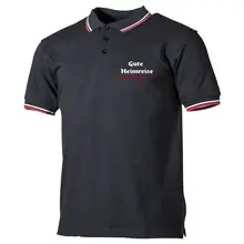 Herren Poloshirt "Schwarz Weiß Rot" - Gute Heimreise Vorderseite