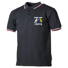Herren Poloshirt "Schwarz Weiß Rot" - Fuck you, LGBTQ Vorderseite