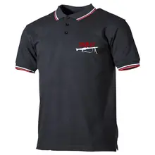 Herren Poloshirt "Schwarz Weiß Rot" - Mg42 Einigkeit, Recht und Freiheit Vorderseite