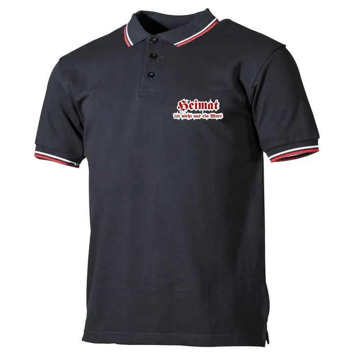 Herren Poloshirt "Schwarz Weiß Rot" - Heimat ist nicht nur ein Wort