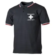 Herren Poloshirt "Schwarz Weiß Rot" - Wehrmacht wieder mit Vorderseite