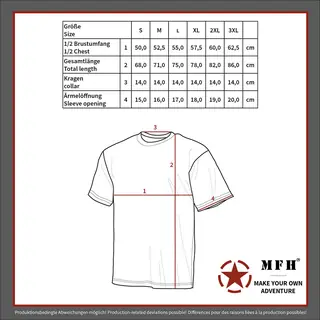 Herren Poloshirt "Schwarz Weiß Rot" - FCK RFGS Größentabelle