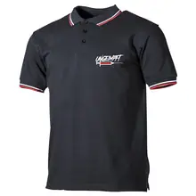 Herren Poloshirt "Schwarz Weiß Rot" - Ungeimpft, Spritze Vorderseite