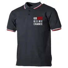 Herren Poloshirt "Schwarz Weiß Rot" - Gib Islam keine Chance Vorderseite
