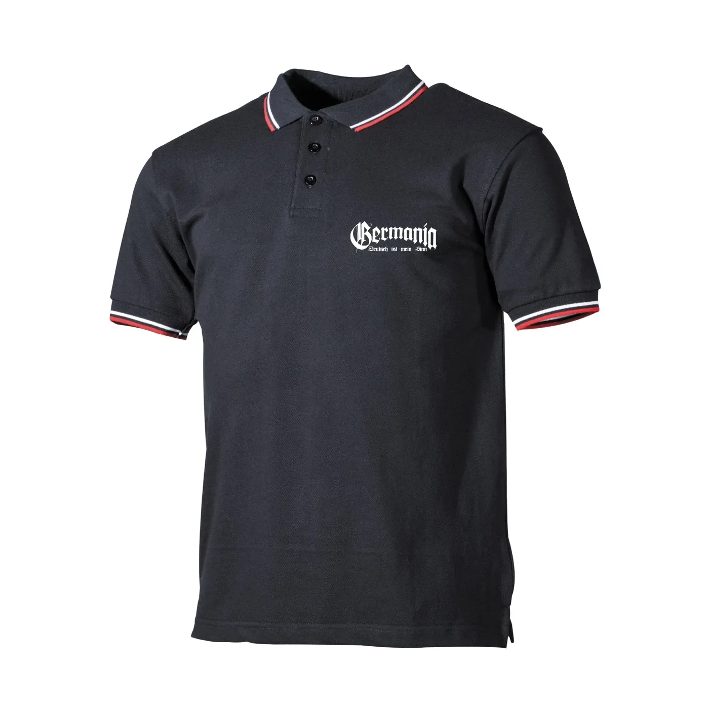 Herren Poloshirt "Schwarz Weiß Rot" - Germania, Deutsch ist mein Sinn