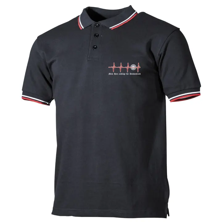 Herren Poloshirt "Schwarz Weiß Rot" - Mein Herz schlägt für Deutschland