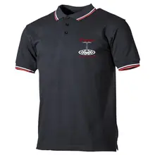 Herren Poloshirt "Schwarz Weiß Rot" - Tradition schlägt jeden Trend Vorderseite