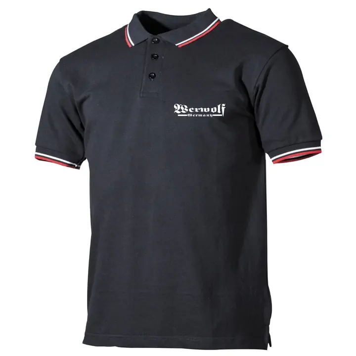 Herren Poloshirt "Schwarz Weiß Rot" - Werwolf Germany ohne Wolf