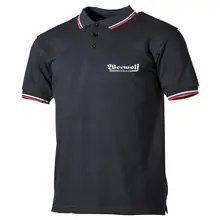 Herren Poloshirt "Schwarz Weiß Rot" - Werwolf Germany ohne Wolf Vorderseite