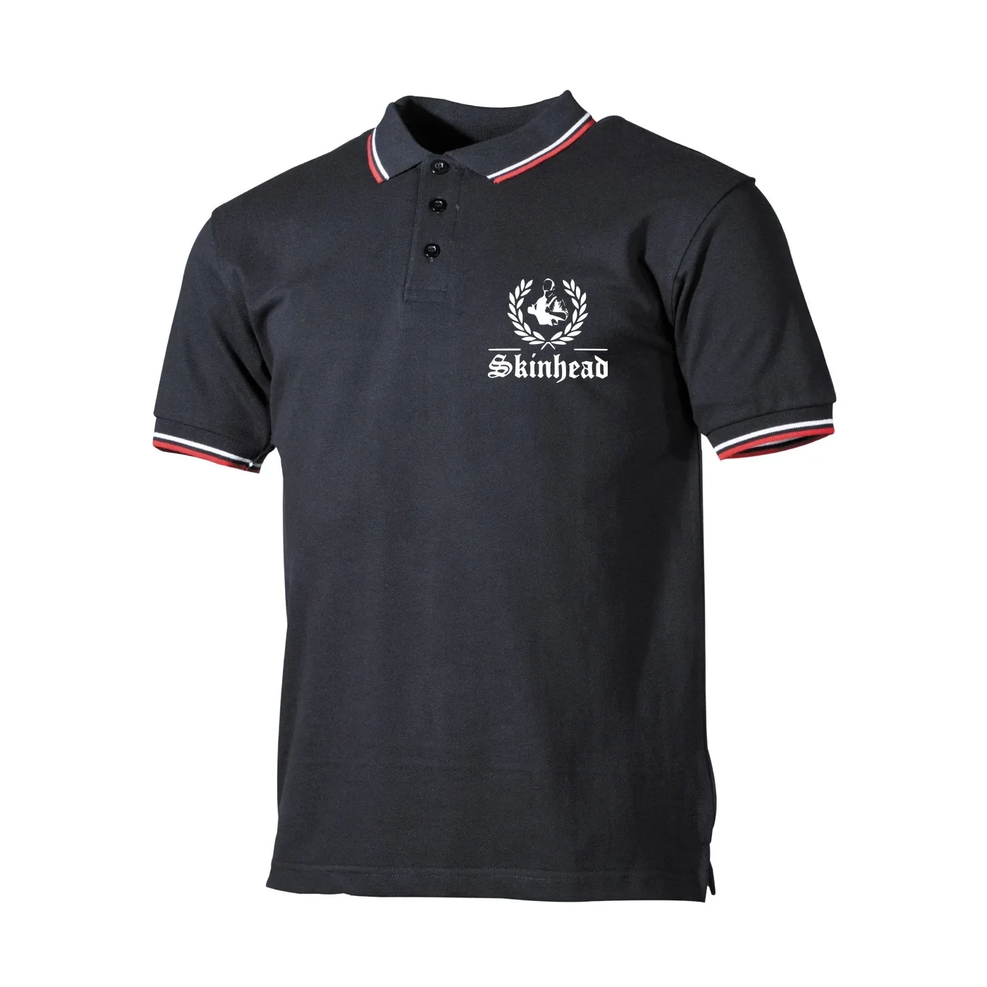 Herren Poloshirt "Schwarz Weiß Rot" - Für immer Skin