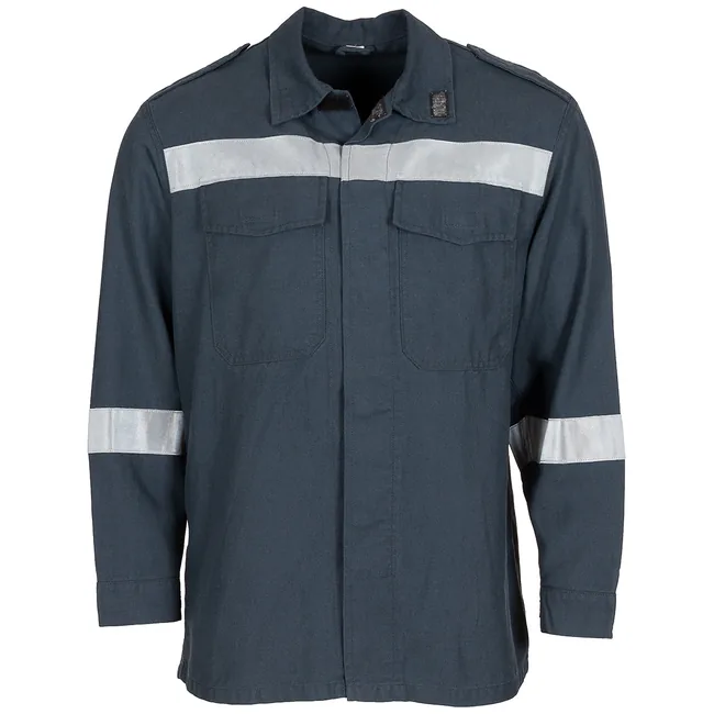 Österr. Feuerwehrbluse, blau, gebr.