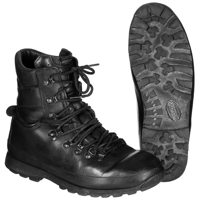 Brit. Kampfstiefel, schwarz, "ALT-BERG", gebr.