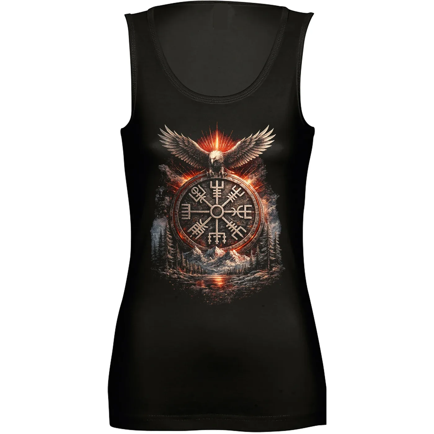 Damen Standard Top - Vegvisir mit Adler