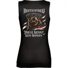Damen Standard Top - Deutschtreu, Treue kennt kein Wanken Rückseite