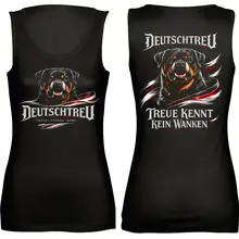 Damen Standard Top - Deutschtreu, Treue kennt kein Wanken Vorder- und Rückseite