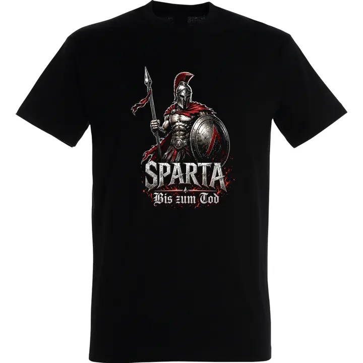 Herren T-Shirt - Sparta, Bis zum Tod 3D Version