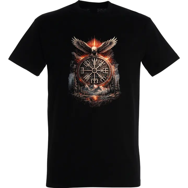 Herren T-Shirt - Vegvisir mit Adler