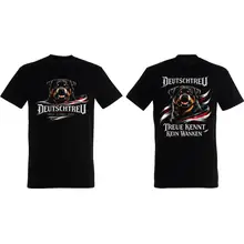 Herren T-Shirt - Deutschtreu, Treue kennt kein Wanken Vorder- und Rückseite