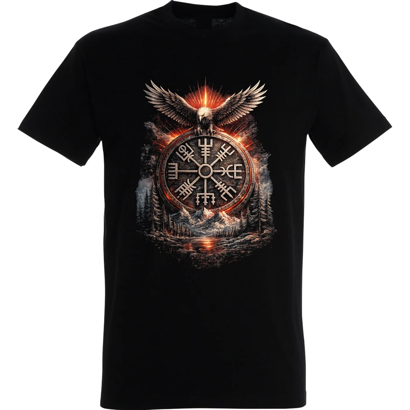 Herren T-Shirt - Vegvisir mit Adler