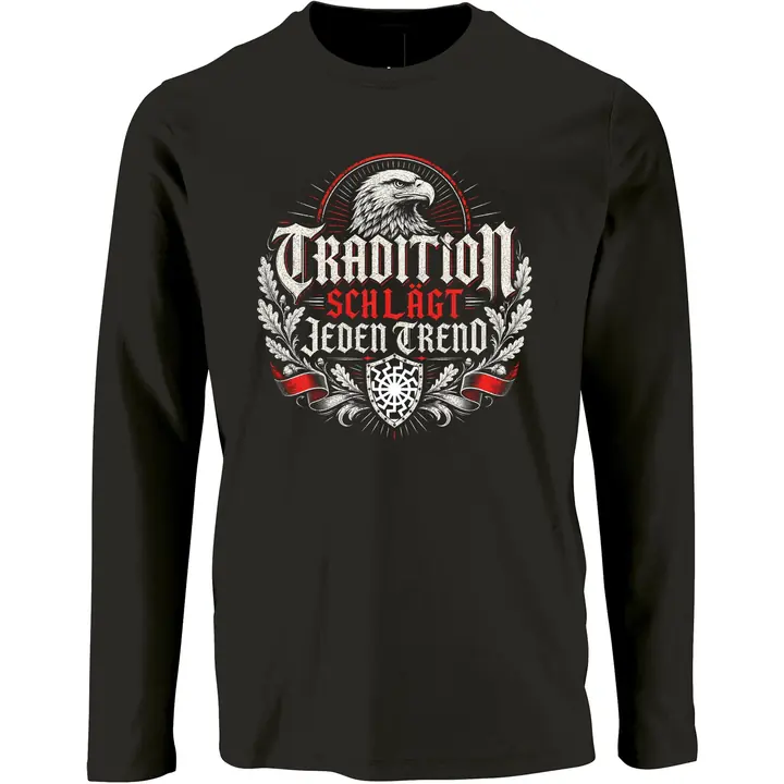 Herren Langarm Shirt - Tradition schlägt jeden Trend, Adler
