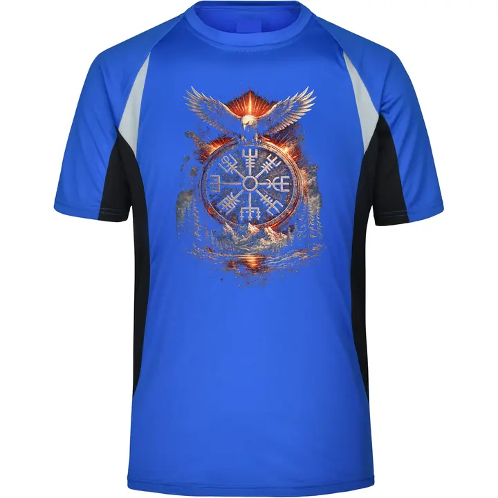 Herren Sportshirt - Vegvisir mit Adler