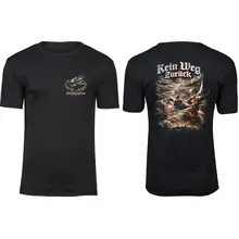 Herren Premium T-Shirt - Sonderkommando Elbe, Kein Weg zurück Vorder- und Rückseite