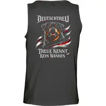 Herren Standard Tanktop - Deutschtreu, Treue kennt kein Wanken Rückseite