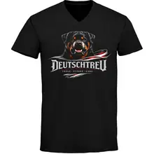 Herren V-Ausschnitt T-Shirt - Deutschtreu, Treue kennt kein Wanken Vorderseite