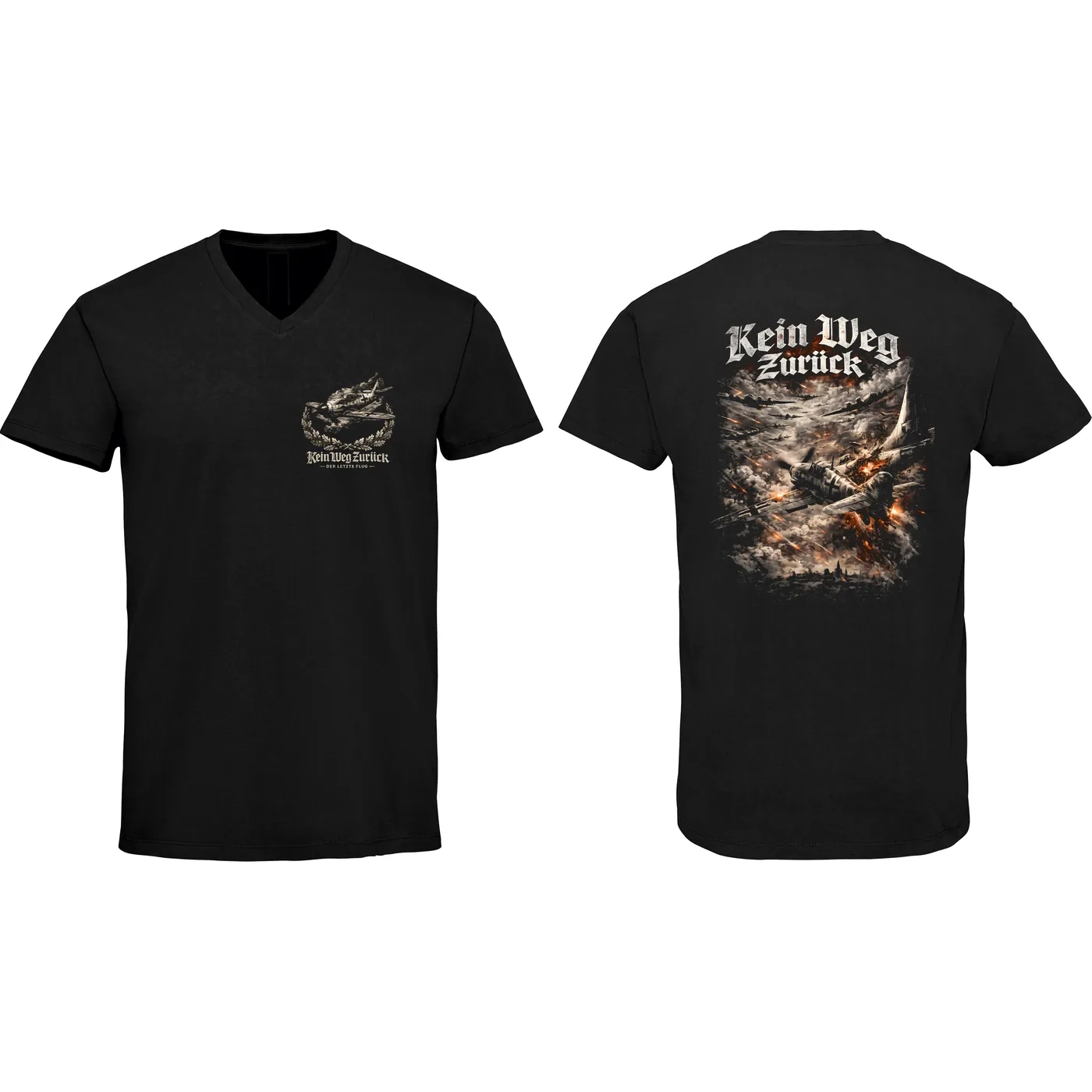 Herren V-Ausschnitt T-Shirt - Sonderkommando Elbe, Kein Weg zurück