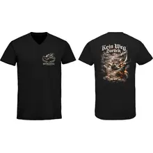 Herren V-Ausschnitt T-Shirt - Sonderkommando Elbe, Kein Weg zurück - gewählte Variante