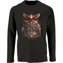 Herren Langarm Shirt - Vegvisir mit Adler - gewählte Variante