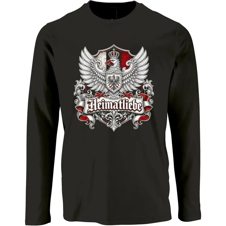 Herren Langarm Shirt - Heimatliebe, Adler