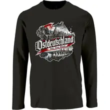 Herren Langarm Shirt - Ostdeutschland, Heimat & Stolz Vorderseite
