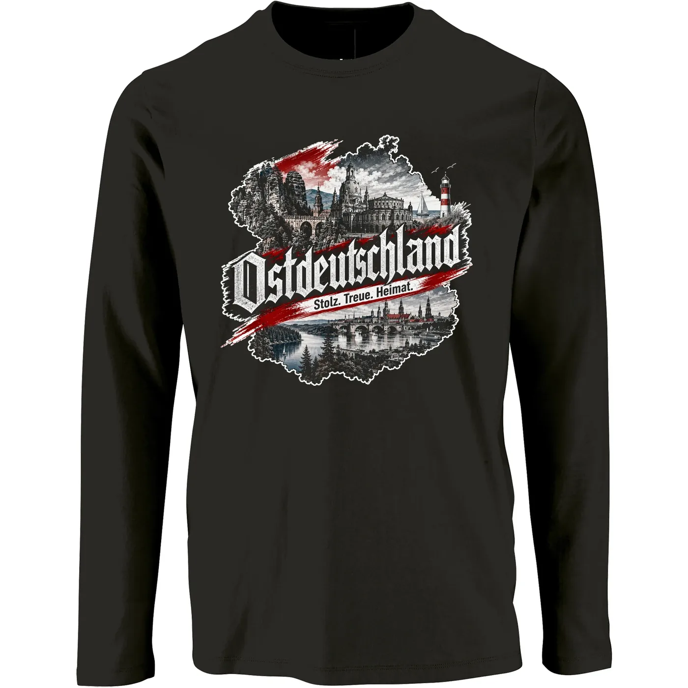 Herren Langarm Shirt - Ostdeutschland, Heimat & Stolz