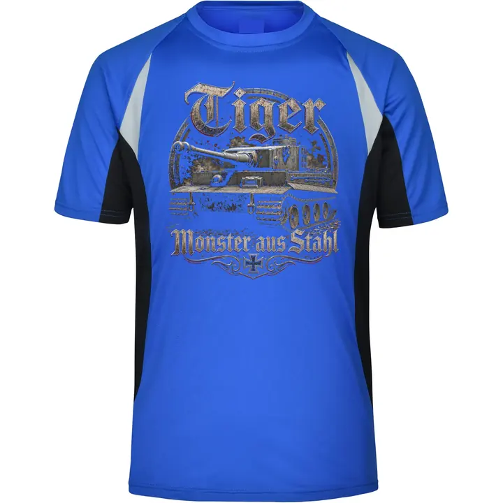 Herren Sportshirt - Tiger, Monster aus Stahl