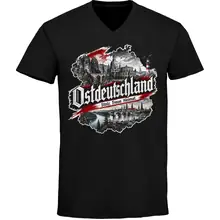 Herren V-Ausschnitt T-Shirt - Ostdeutschland, Heimat & Stolz Vorderseite