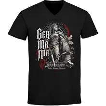 Herren V-Ausschnitt T-Shirt - Germania, Stolz Treue Heimat - gewählte Variante