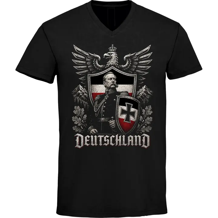 Herren V-Ausschnitt T-Shirt - Deutschland, Bismarck